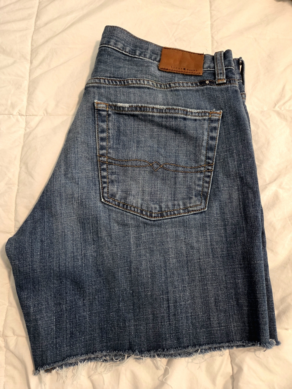 Lucky Brand Blue Denim Shorts  Raw Hem Womens